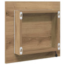 vidaXL LED Fürdőszoba Tükör Artisan tölgy 40 x 37 x 8.5 cm Faanyag