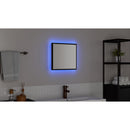 vidaXL LED Fürdőszoba Tükör Fekete tölgy 40 x 37 x 8.5 cm Faanyag