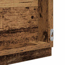 vidaXL Tükör LED -es lámpákkal Öreg fa 90 x 8,5 x 37 cm Faanyag