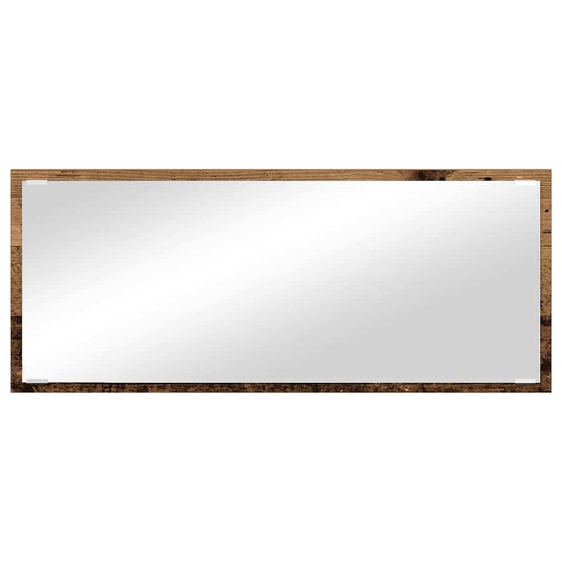 vidaXL Tükör tükör lámpákkal tükörrel Régi fa 90 x 8.5 x 37 cm Faanyag