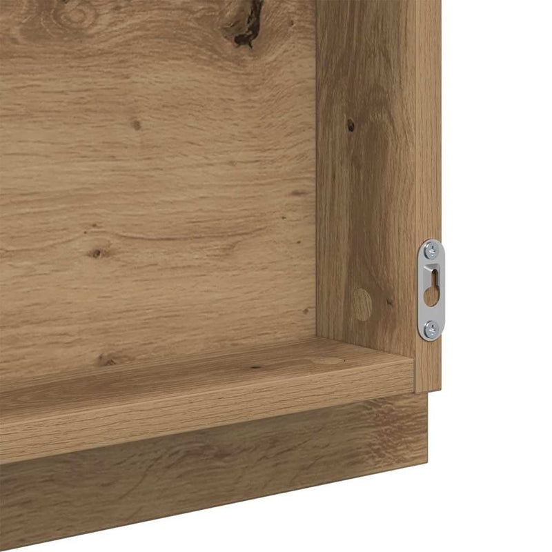 vidaXL Tükör tükör lámpákkal kézműves tölgy 90 x 8.5 x 37 cm Faanyag