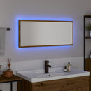 vidaXL Tükör LED -es lámpákkal Artisan tölgy 90 x 8,5 x 37 cm Faanyag