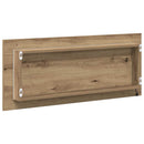 vidaXL Tükör LED -es lámpákkal Artisan tölgy 90 x 8,5 x 37 cm Faanyag