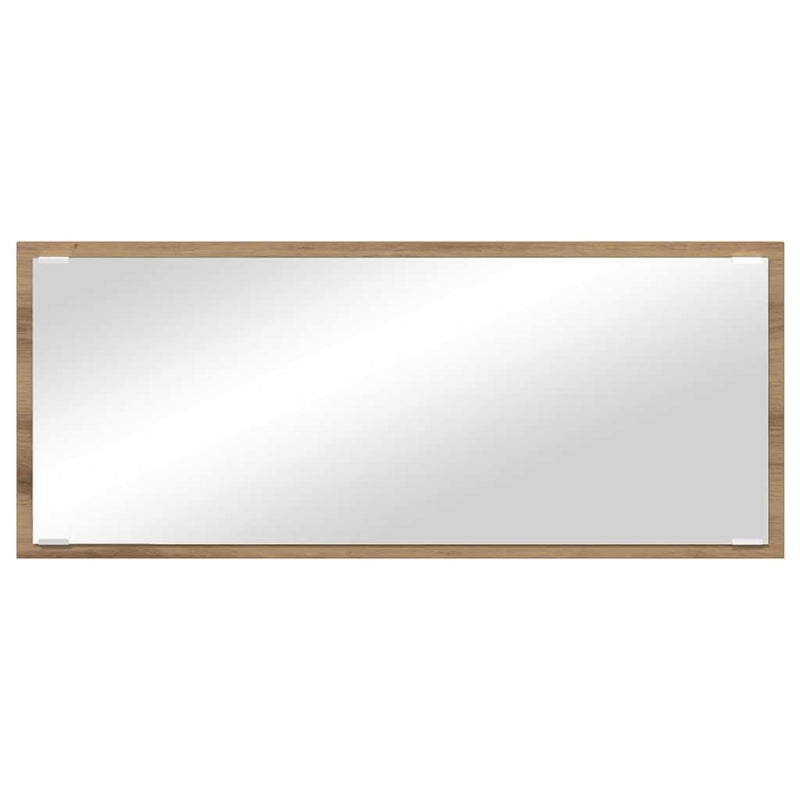 vidaXL Tükör tükör lámpákkal kézműves tölgy 90 x 8.5 x 37 cm Faanyag