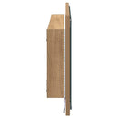 vidaXL Tükör LED -es lámpákkal Artisan tölgy 90 x 8,5 x 37 cm Faanyag