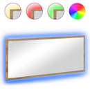 vidaXL Tükör LED -es lámpákkal Artisan tölgy 90 x 8,5 x 37 cm Faanyag