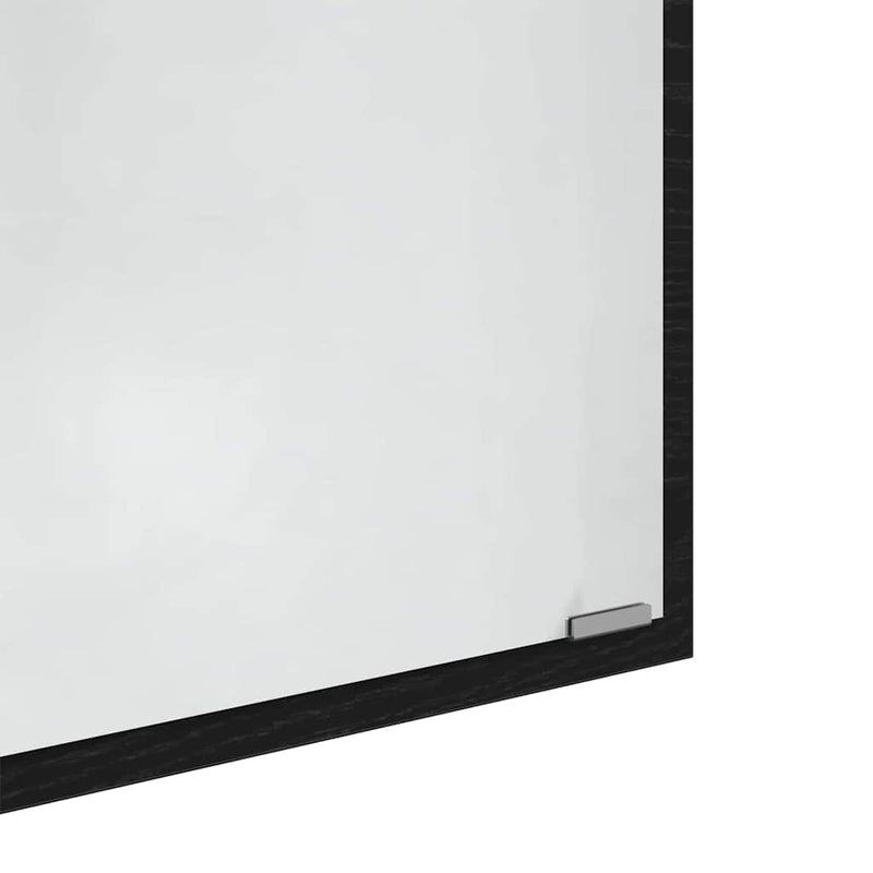 vidaXL Tükör tükör lámpákkal Musta tammi 90 x 8.5 x 37 cm Faanyag