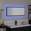 vidaXL Tükör LED -es lámpákkal Fekete tölgy 90 x 8,5 x 37 cm Faanyag