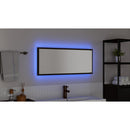 vidaXL Tükör LED -es lámpákkal Fekete tölgy 90 x 8,5 x 37 cm Faanyag