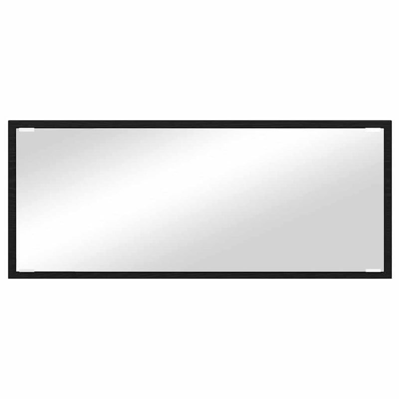 vidaXL Tükör tükör lámpákkal Musta tammi 90 x 8.5 x 37 cm Faanyag