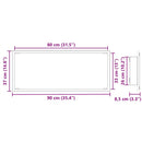 vidaXL Tükör LED -es lámpákkal Fekete tölgy 90 x 8,5 x 37 cm Faanyag