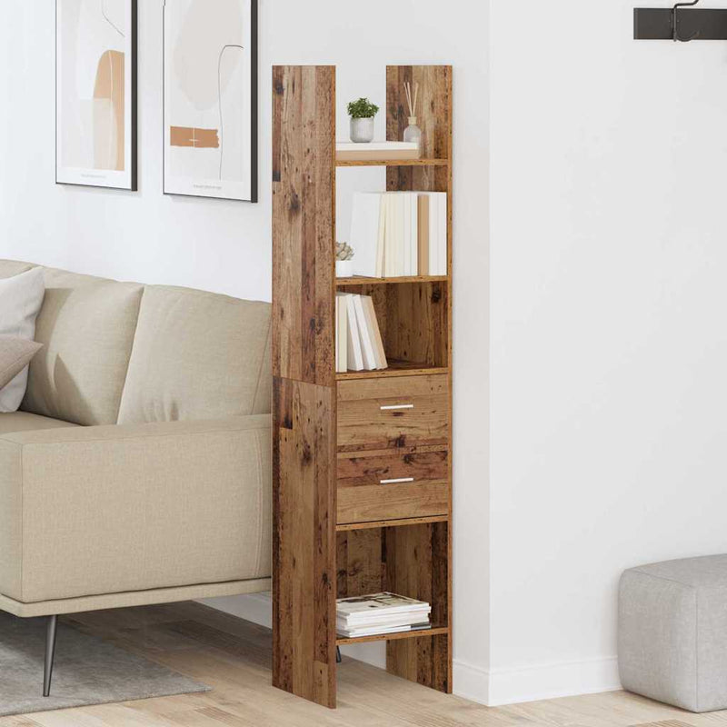 vidaXL Könyvespolc Régi fa 40 x 35 x 180 cm Faanyag