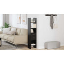 vidaXL Könyvespolc Musta tammi 40 x 35 x 180 cm Faanyag