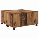 vidaXL Dohányzóasztal fiókkal Öreg fa 75 x 75 x 38 cm Faanyag