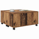 vidaXL Dohányzóasztal fiókkal Öreg fa 75 x 75 x 38 cm Faanyag