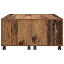 vidaXL Dohányzóasztal fiókkal Öreg fa 75 x 75 x 38 cm Faanyag
