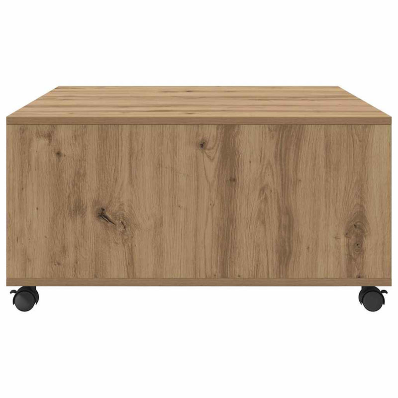 vidaXL Dohányzóasztal kézműves tölgy 75 x 75 x 38 cm Faanyag