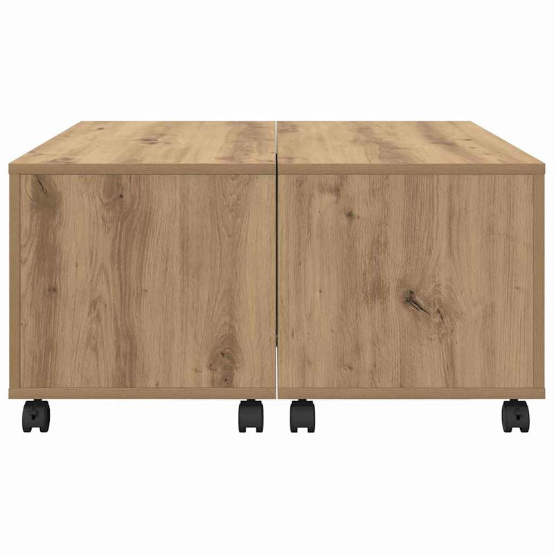 vidaXL Dohányzóasztal kézműves tölgy 75 x 75 x 38 cm Faanyag