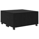 vidaXL Dohányzóasztal fiókkal Fekete tölgy 75 x 75 x 38 cm Faanyag