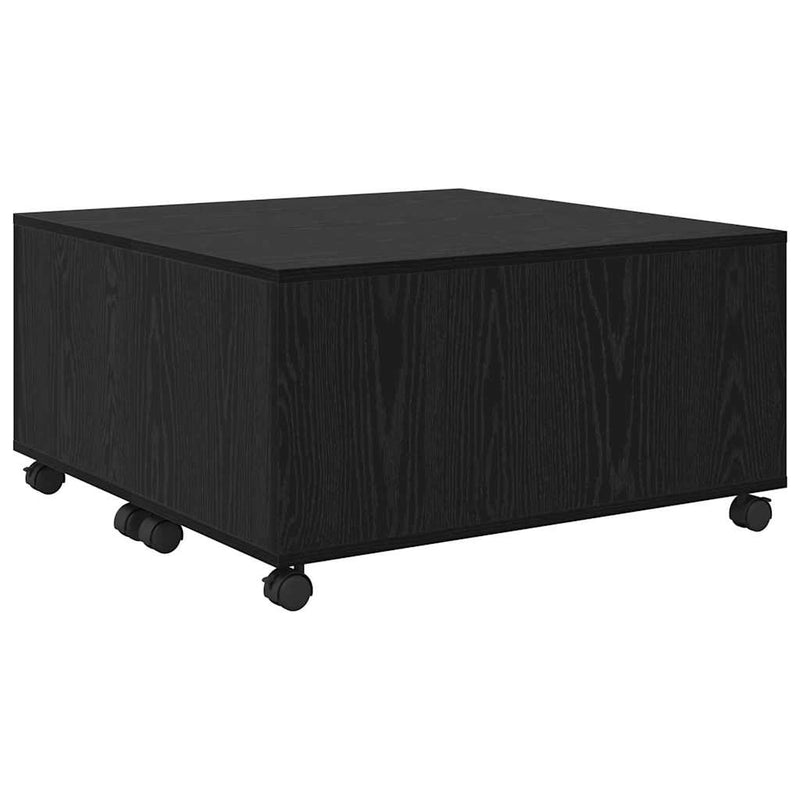 vidaXL Dohányzóasztal Musta tammi 75 x 75 x 38 cm Faanyag