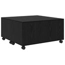 vidaXL Dohányzóasztal fiókkal Fekete tölgy 75 x 75 x 38 cm Faanyag