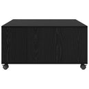 vidaXL Dohányzóasztal fiókkal Fekete tölgy 75 x 75 x 38 cm Faanyag