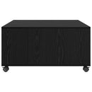 vidaXL Dohányzóasztal fiókkal Fekete tölgy 75 x 75 x 38 cm Faanyag