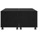 vidaXL Dohányzóasztal fiókkal Fekete tölgy 75 x 75 x 38 cm Faanyag