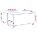 vidaXL Dohányzóasztal fiókkal Fekete tölgy 75 x 75 x 38 cm Faanyag
