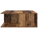 vidaXL Dohányzóasztal fiókkal Öreg fa 80 x 80 x 31 cm Faanyag