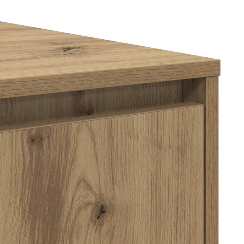 vidaXL Dohányzóasztal kézműves tölgy 80 x 80 x 31 cm Faanyag