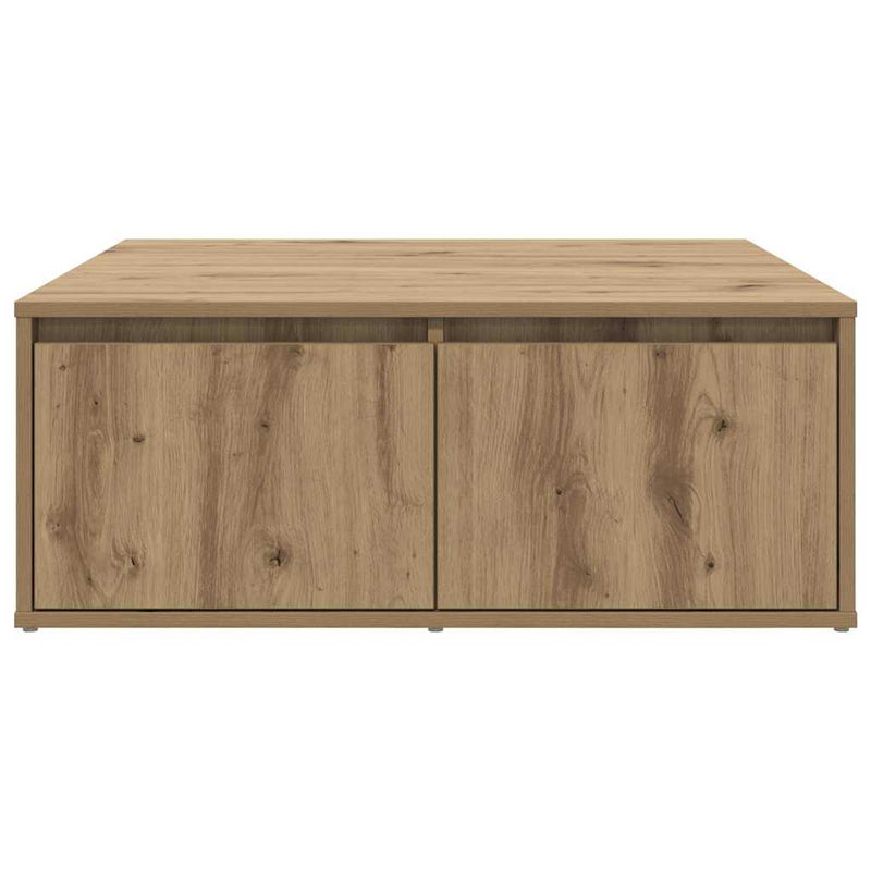 vidaXL Dohányzóasztal kézműves tölgy 80 x 80 x 31 cm Faanyag
