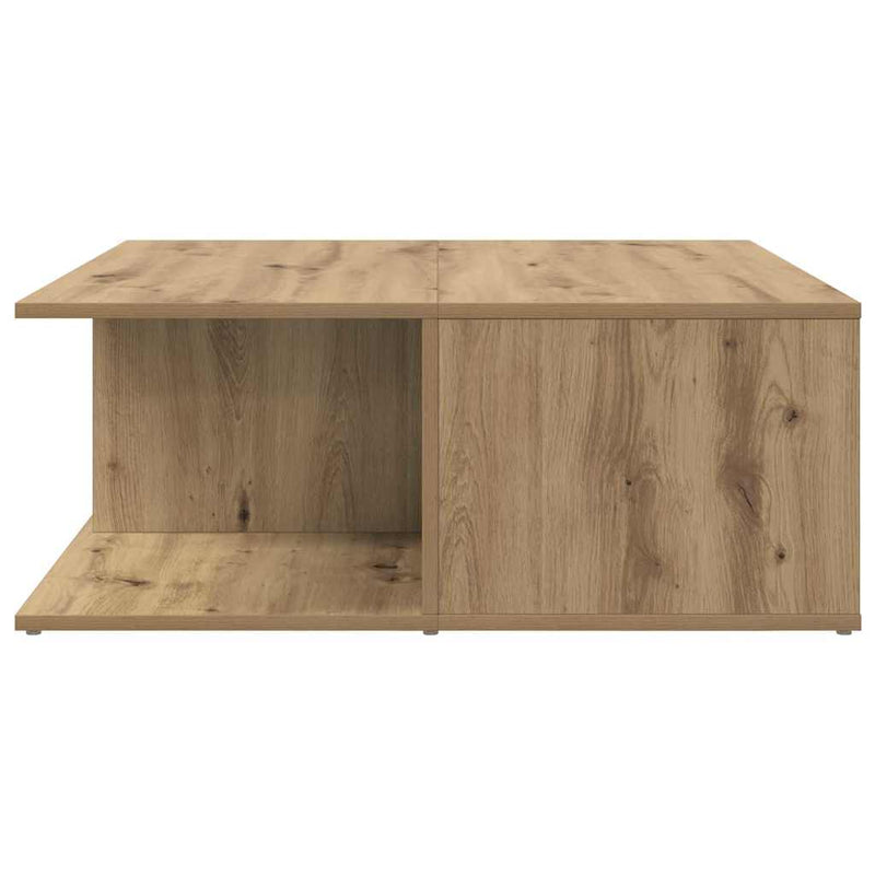 vidaXL Dohányzóasztal kézműves tölgy 80 x 80 x 31 cm Faanyag