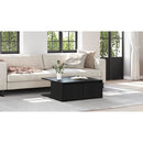 vidaXL Dohányzóasztal fiókkal Musta tammi 80 x 80 x 31 cm Faanyag