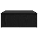 vidaXL Dohányzóasztal fiókkal Musta tammi 80 x 80 x 31 cm Faanyag