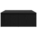 vidaXL Dohányzóasztal fiókkal Musta tammi 80 x 80 x 31 cm Faanyag