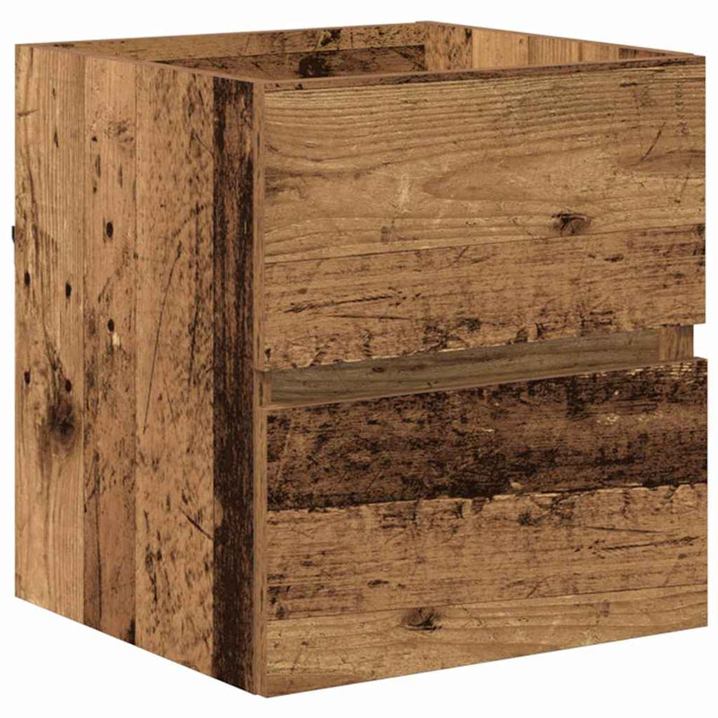 vidaXL Fürdőszoba Szekrény fiókkal Öreg fa 41 x 38.5 x 45 cm Faanyag