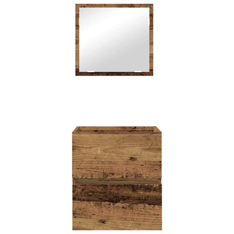 vidaXL Fürdőszoba Szekrény fiókkal Öreg fa 41 x 38.5 x 45 cm Faanyag
