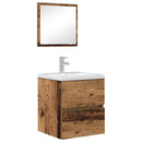 vidaXL Fürdőszoba Székény fiókkal Öreg fa 41 x 38,5 x 45 cm Faanyag