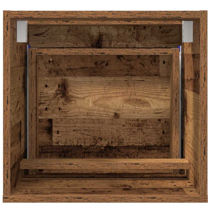 vidaXL Fürdőszoba Szekrény fiókkal Öreg fa 41 x 38.5 x 45 cm Faanyag