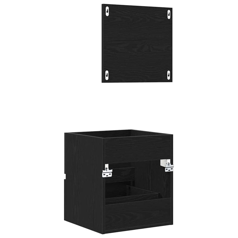 vidaXL Fürdőszoba Szekrény Fekete tölgy 41 x 38.5 x 45 cm Faanyag