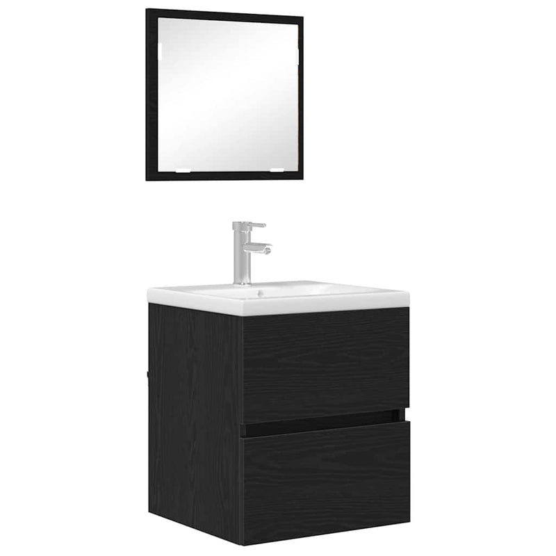 vidaXL Fürdőszoba Szekrény Fekete tölgy 41 x 38.5 x 45 cm Faanyag