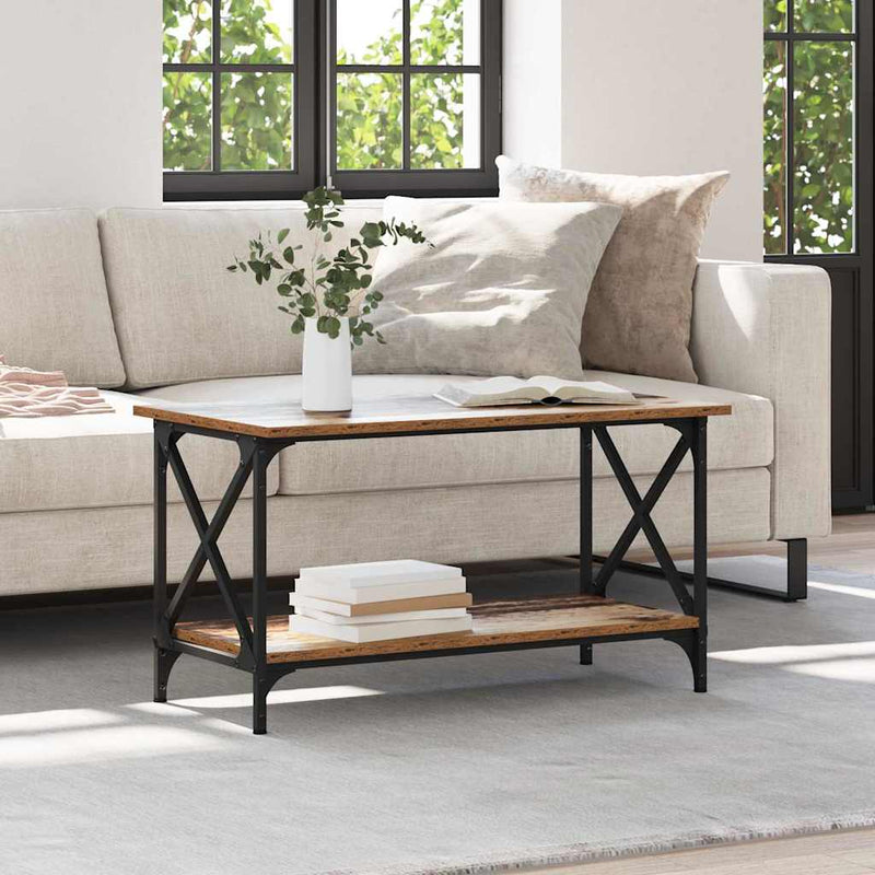 vidaXL Dohányzóasztal Régi fa 80 x 45 x 45.5 cm Faanyag