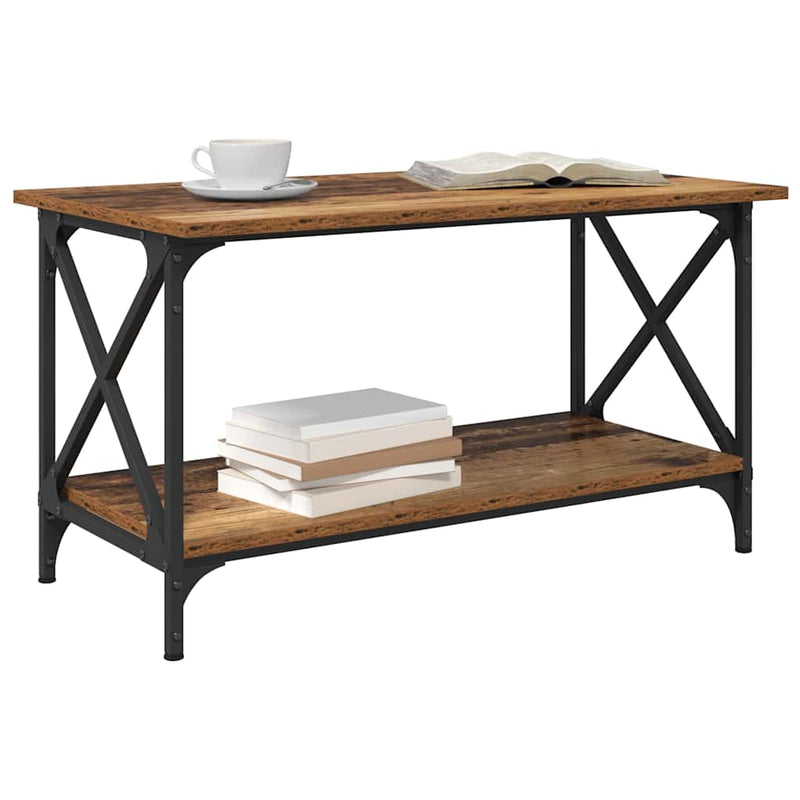 vidaXL Dohányzóasztal Régi fa 80 x 45 x 45.5 cm Faanyag
