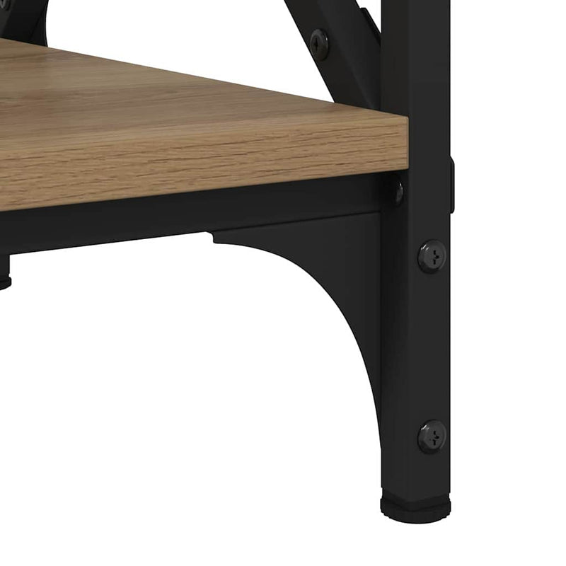 vidaXL Dohányzóasztal kézműves tölgy 80 x 45 x 45.5 cm Faanyag