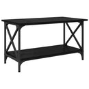 vidaXL Dohányzóasztal Musta tammi 80 x 45 x 45.5 cm Faanyag