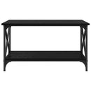 vidaXL Dohányzóasztal Musta tammi 80 x 45 x 45.5 cm Faanyag