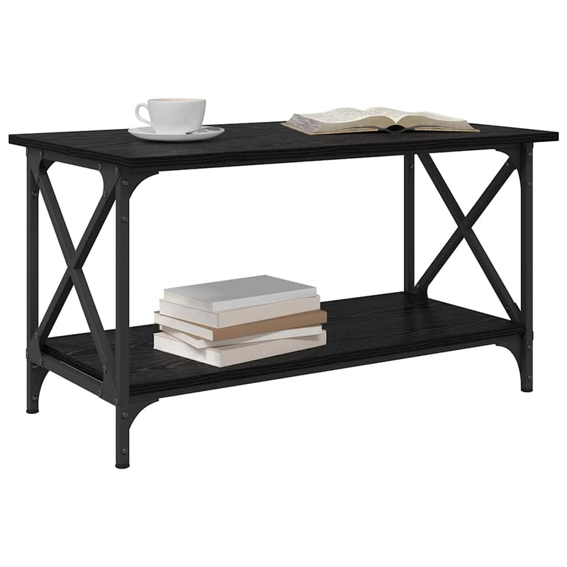 vidaXL Dohányzóasztal Musta tammi 80 x 45 x 45.5 cm Faanyag