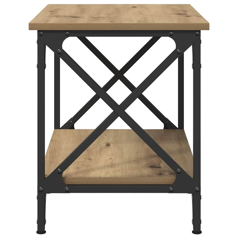 vidaXL Oldal asztal kézműves tölgy 55 x 38 x 45 cm Faanyag