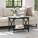 vidaXL Oldal asztal Fekete tölgy 55 x 38 x 45 cm Faanyag